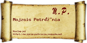 Mojzsis Petrónia névjegykártya